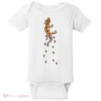 Leopard Gecko Tracks Lizard Lover Gift Meaningful Gift Baby Bodysuit thumb 0