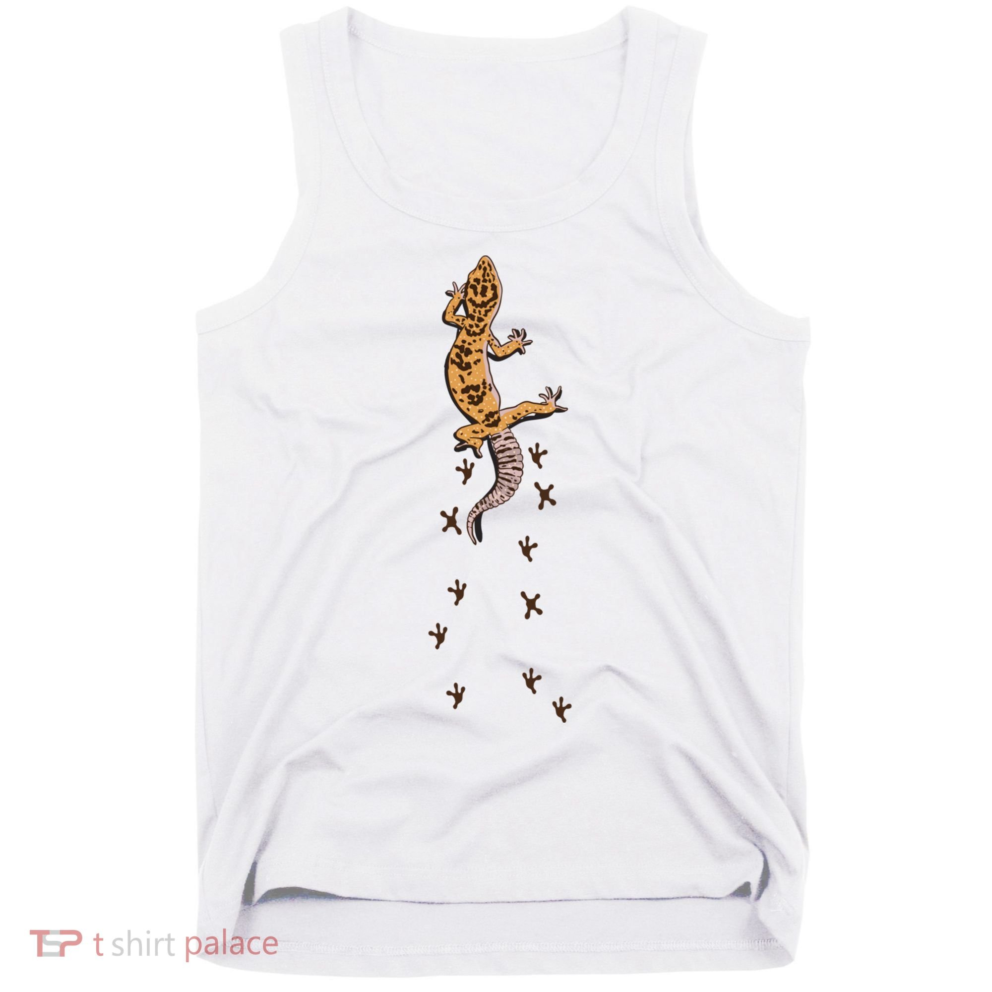 Leopard Gecko Tracks Lizard Lover Gift Meaningful Gift Tank Top