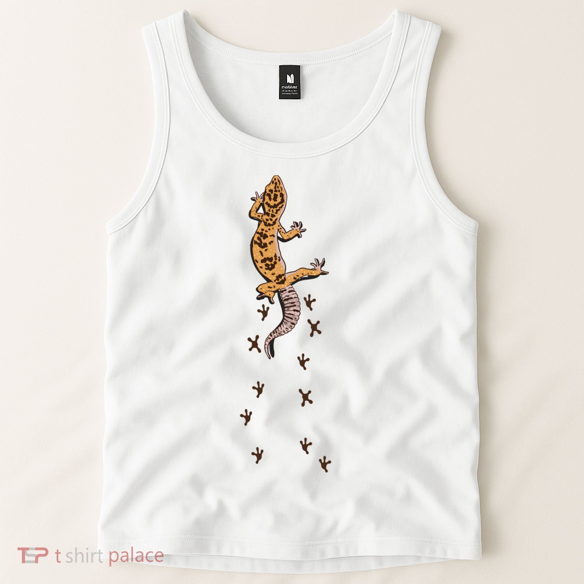 Leopard Gecko Tracks Lizard Lover Gift Meaningful Gift Tank Top