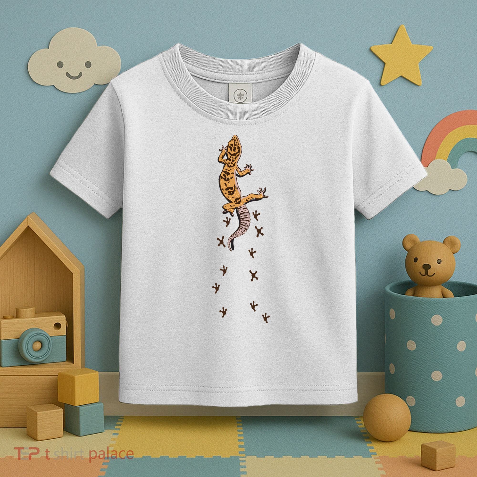Leopard Gecko Tracks Lizard Lover Gift Meaningful Gift Toddler T-Shirt