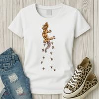 Leopard Gecko Tracks Lizard Lover Gift Meaningful Gift Women's T-Shirt thumb 3