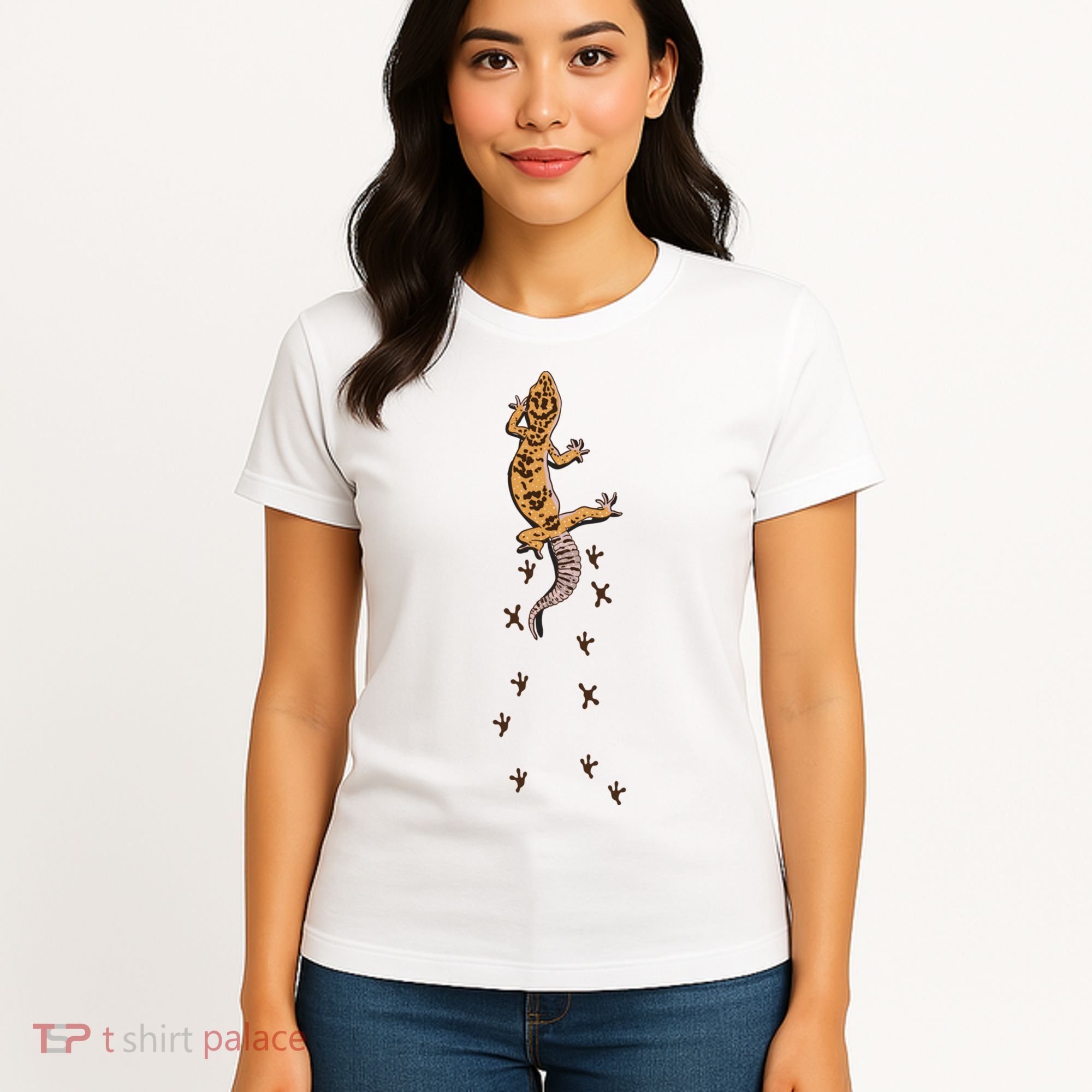 Leopard Gecko Tracks Lizard Lover Gift Meaningful Gift Women's T-Shirt