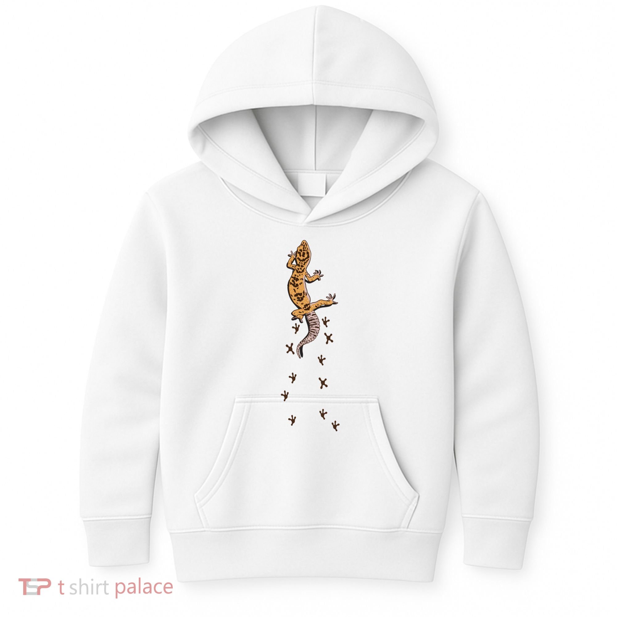 Leopard Gecko Tracks Lizard Lover Gift Meaningful Gift Kids Hoodie