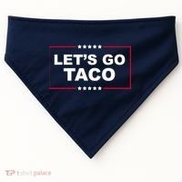 Lets Go Taco Funny Donald Trump USA-Made Doggie Bandana thumb 0
