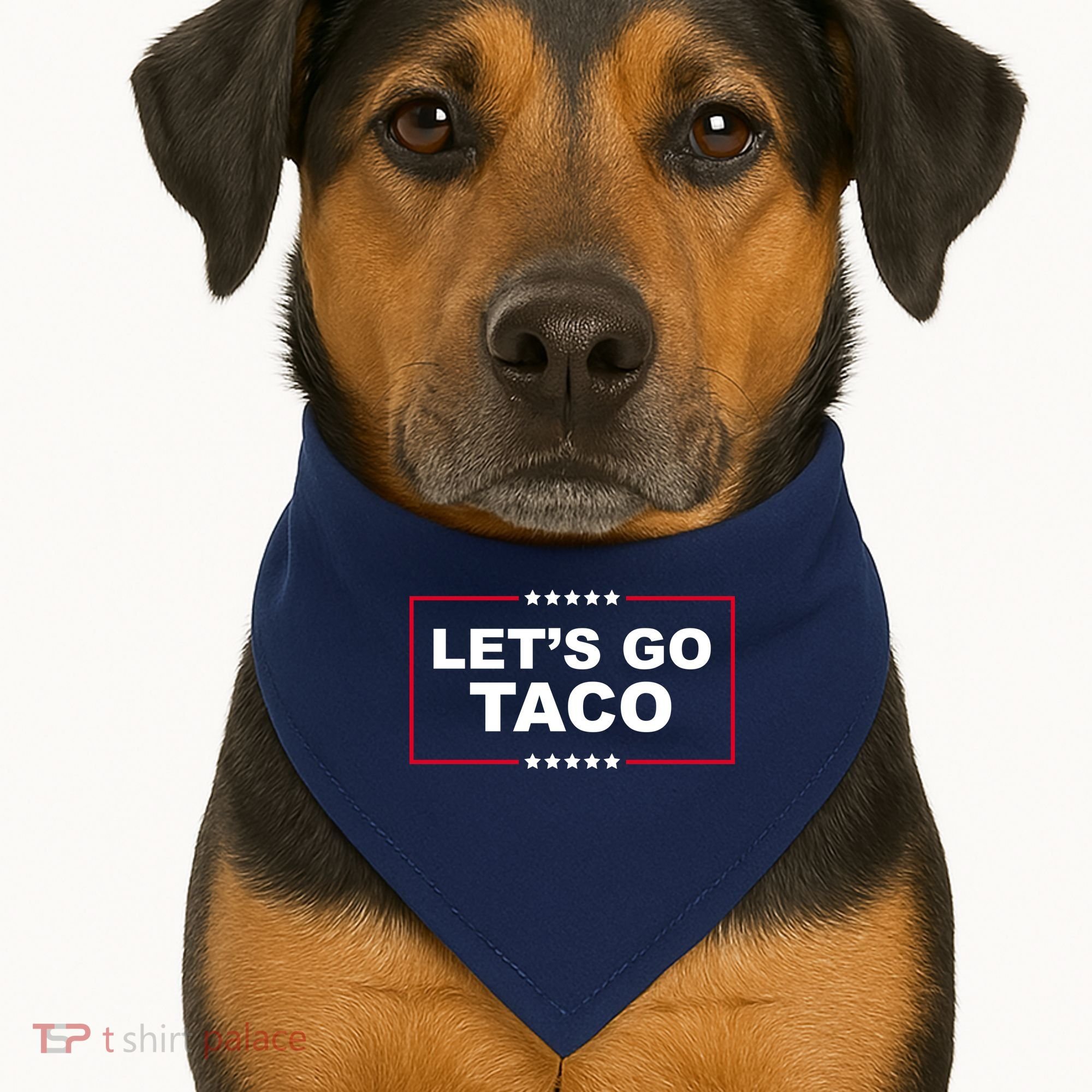 Lets Go Taco Funny Donald Trump USA-Made Doggie Bandana
