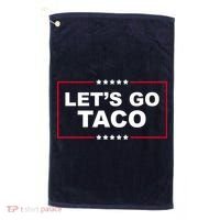 Lets Go Taco Funny Donald Trump Golf Towel thumb 0