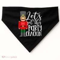 Let's Get This Party Crackin' Nutcracker Christmas Holiday USA-Made Doggie Bandana thumb 0