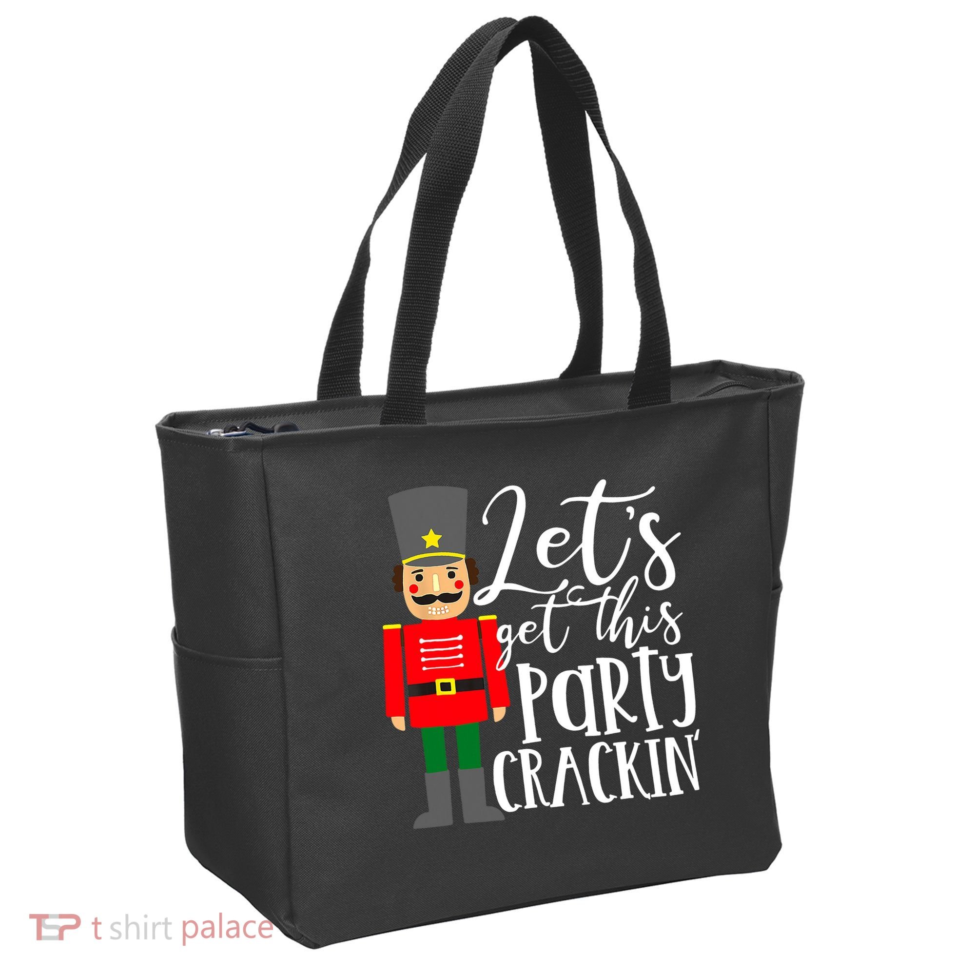 Let's Get This Party Crackin' Nutcracker Christmas Holiday Tote Bag