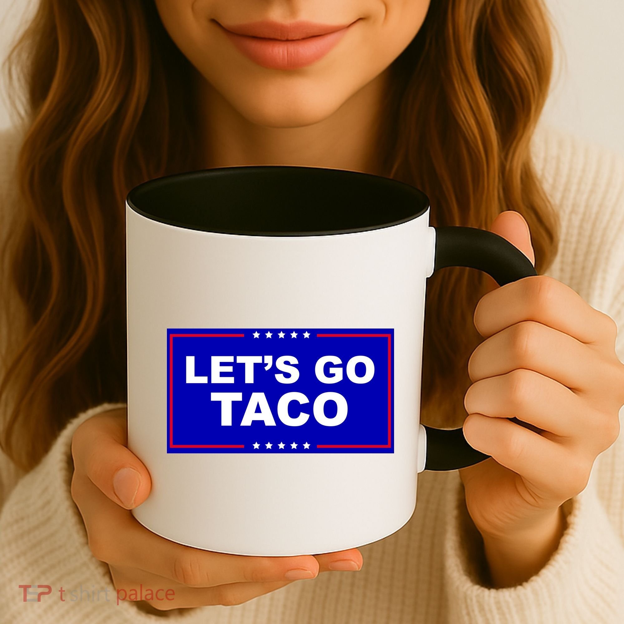 Let's Go Taco Trump Distressed Coffee Mug