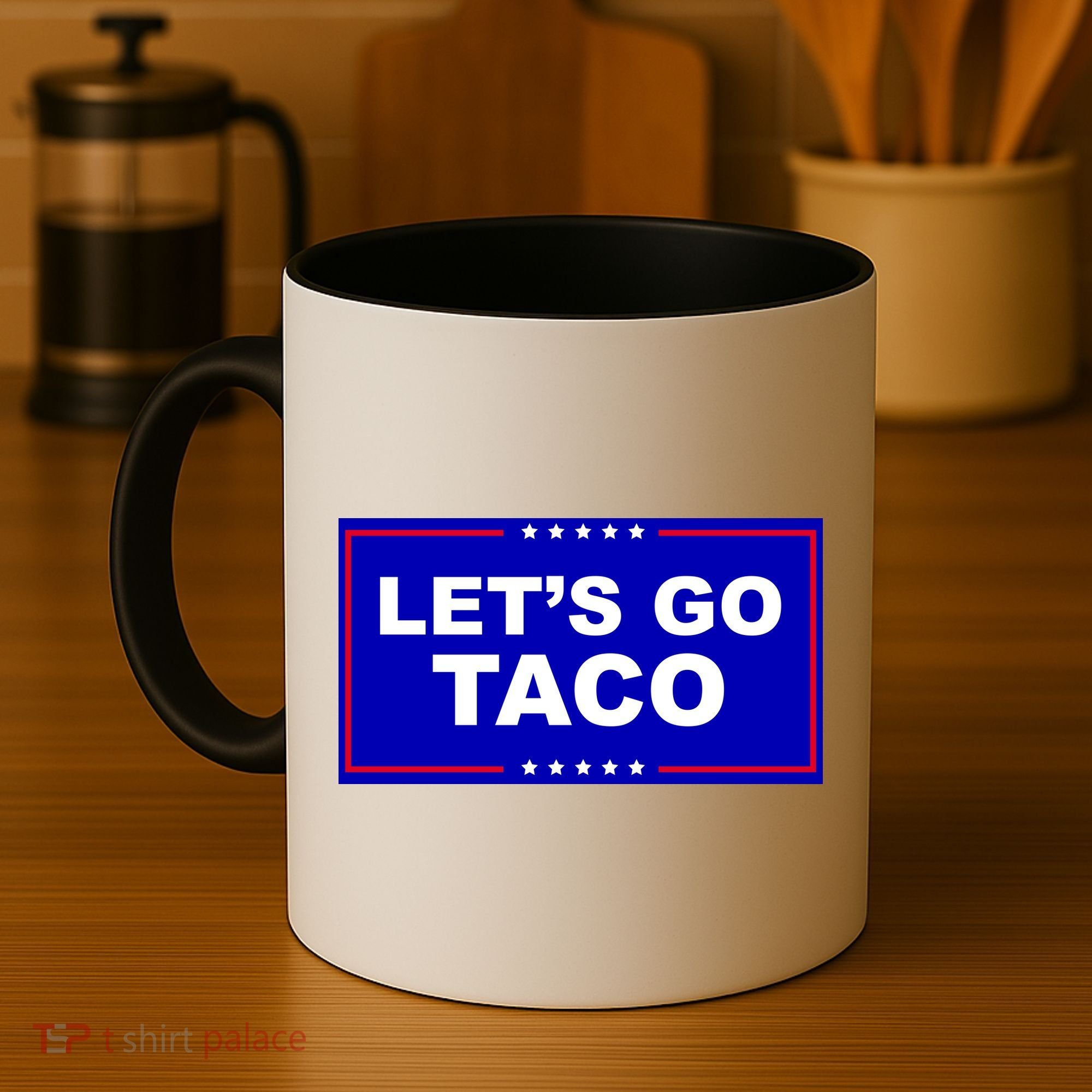 Let's Go Taco Trump Distressed Coffee Mug