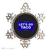 Let's Go Taco Trump Distressed Ornament thumb 0