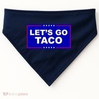 Let's Go Taco Trump Distressed USA-Made Doggie Bandana thumb 0