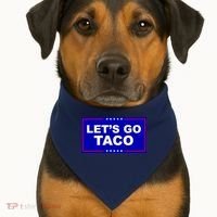 Let's Go Taco Trump Distressed USA-Made Doggie Bandana thumb 1