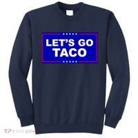Let's Go Taco Trump Distressed Sweatshirt thumb 0
