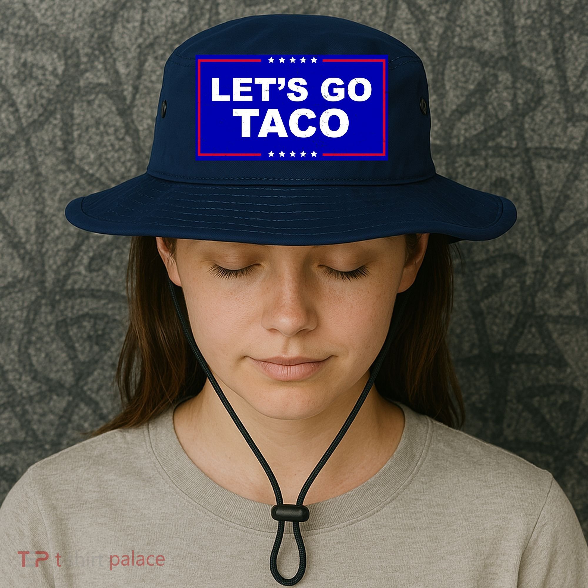 Let's Go Taco Trump Distressed Bucket Hat