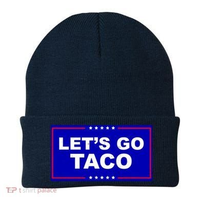 Let's Go Taco Trump Distressed Beanie