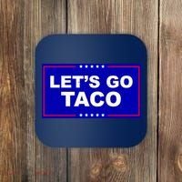 Let's Go Taco Trump Distressed Coaster thumb 0