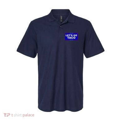Let's Go Taco Trump Distressed Polo