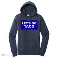 Let's Go Taco Trump Distressed Women's Hoodie thumb 0