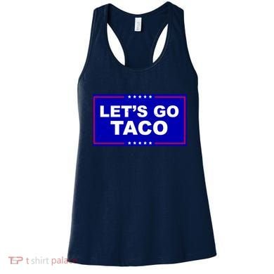 Let's Go Taco Trump Distressed Women's Tank Top