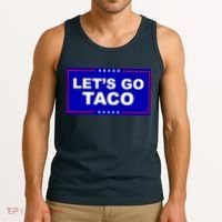 Let's Go Taco Trump Distressed Tank Top thumb 3