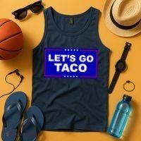 Let's Go Taco Trump Distressed Tank Top thumb 4
