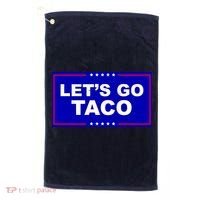 Let's Go Taco Trump Distressed Golf Towel thumb 0