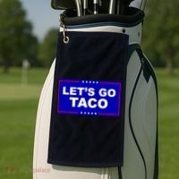 Let's Go Taco Trump Distressed Golf Towel thumb 2