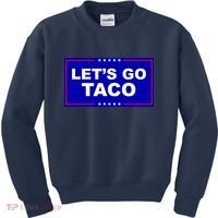 Let's Go Taco Trump Distressed Kids Sweatshirt thumb 0
