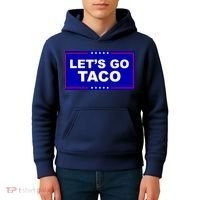 Let's Go Taco Trump Distressed Kids Hoodie thumb 4