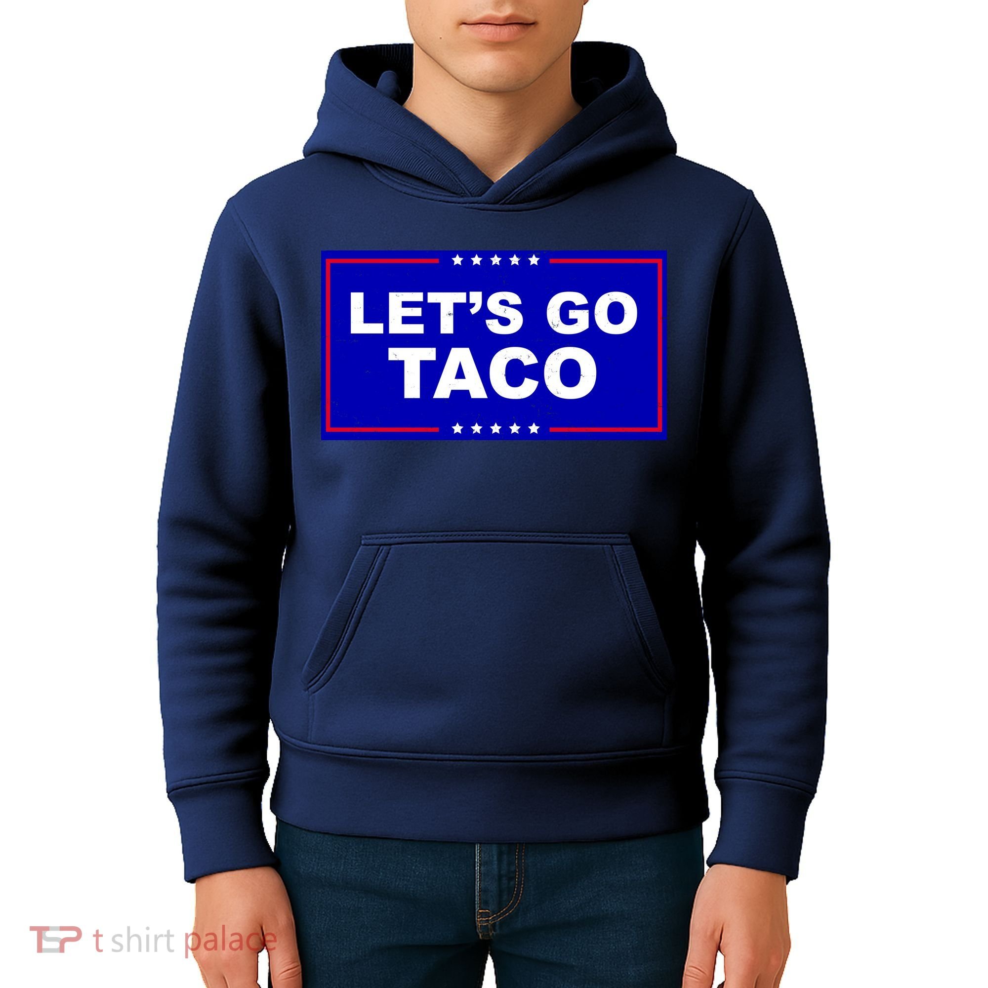 Let's Go Taco Trump Distressed Kids Hoodie
