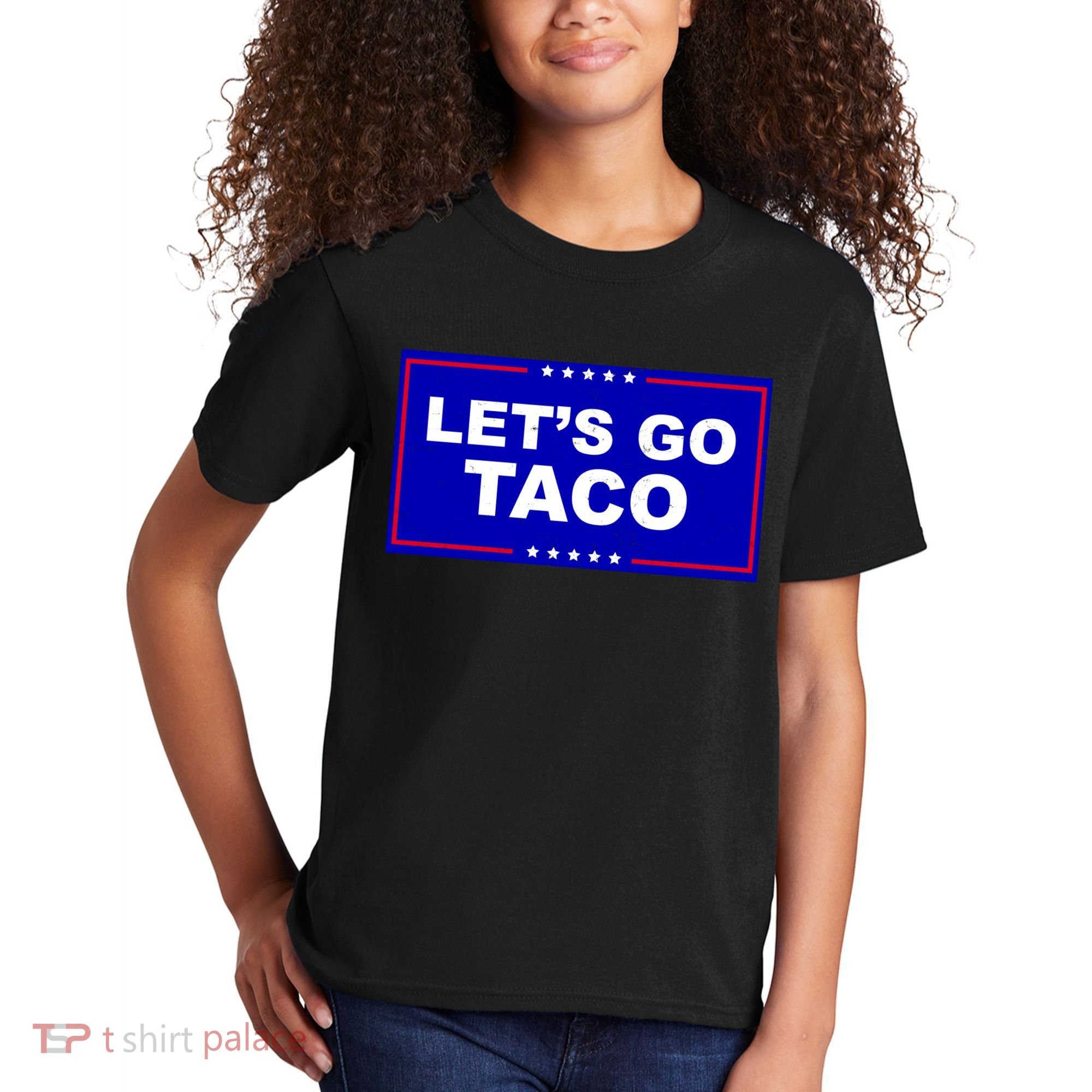 Let's Go Taco Trump Distressed Kids T-Shirt