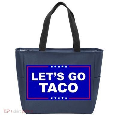 Let's Go Taco Trump Distressed Tote Bag