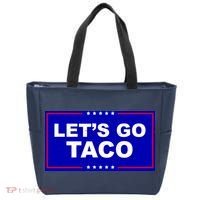 Let's Go Taco Trump Distressed Tote Bag thumb 0