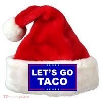 Let's Go Taco Trump Distressed Santa Hat thumb 0