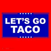 Let's Go Taco Trump Distressed Santa Hat thumb 1