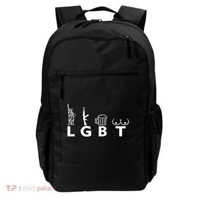 LGTB Lady Liberty Guns Beer Tits Funny Backpack