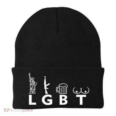 LGTB Lady Liberty Guns Beer Tits Funny Beanie