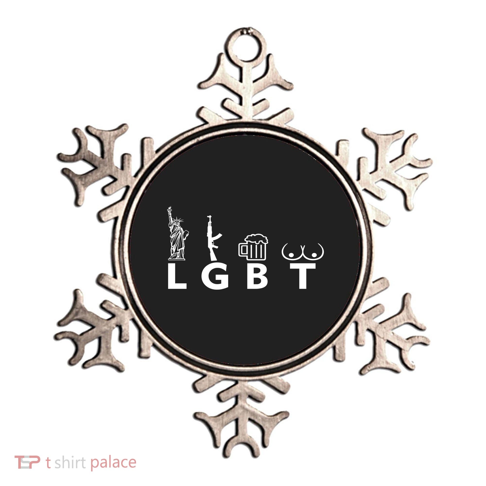 LGTB Lady Liberty Guns Beer Tits Funny Ornament