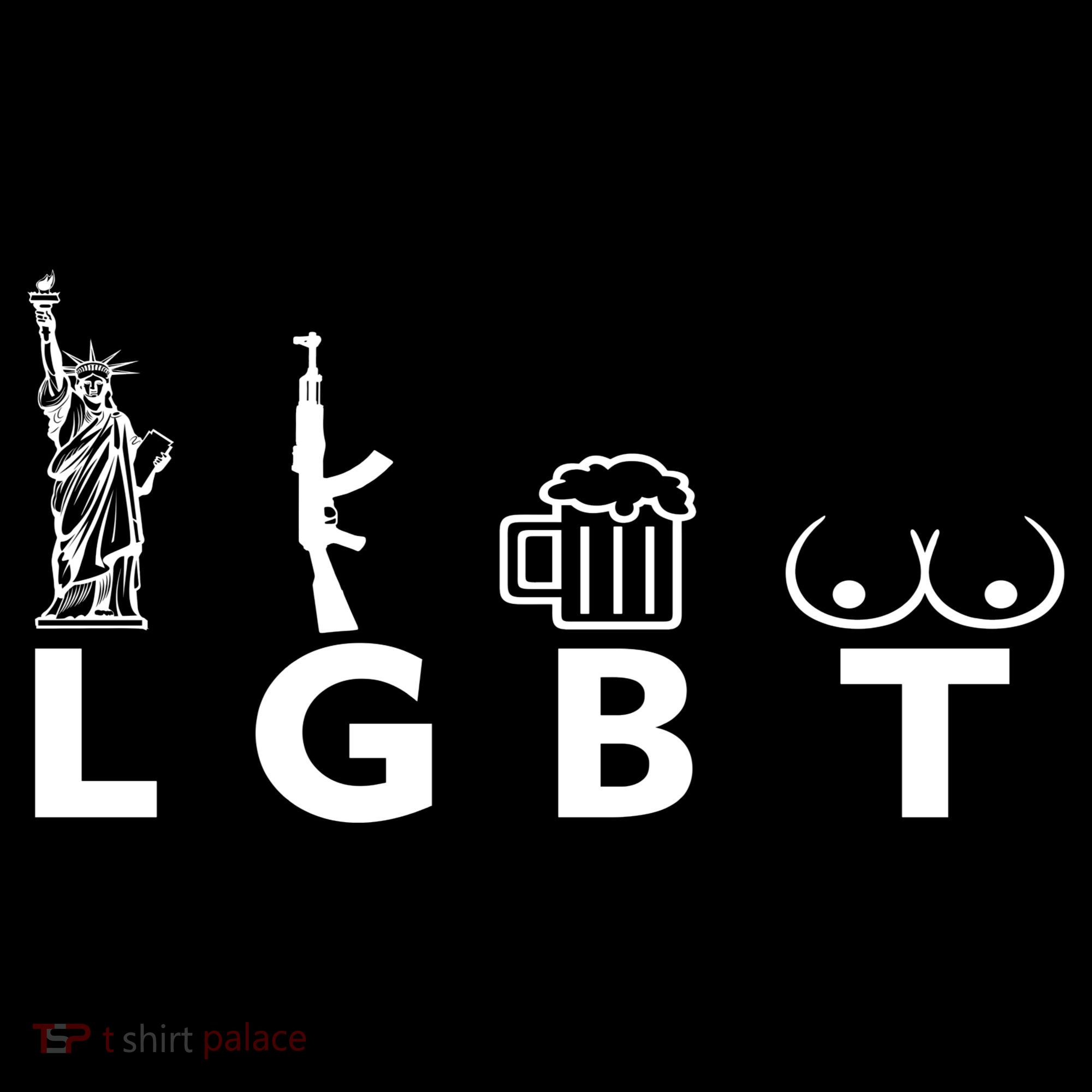 LGTB Lady Liberty Guns Beer Tits Funny Women's Tank Top