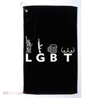 LGTB Lady Liberty Guns Beer Tits Funny Golf Towel thumb 0