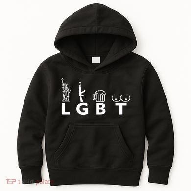 LGTB Lady Liberty Guns Beer Tits Funny Kids Hoodie