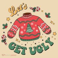 Lets Get Ugly Funny Christmas Tote Bag thumb 4