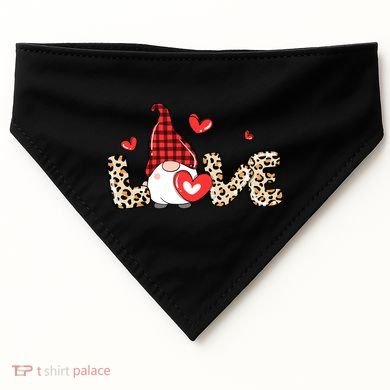 Love Gnome Valentines Day USA-Made Doggie Bandana