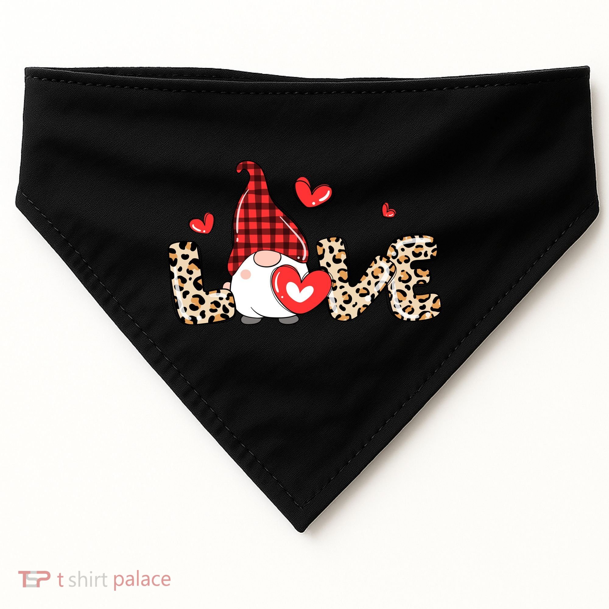 Love Gnome Valentines Day USA-Made Doggie Bandana