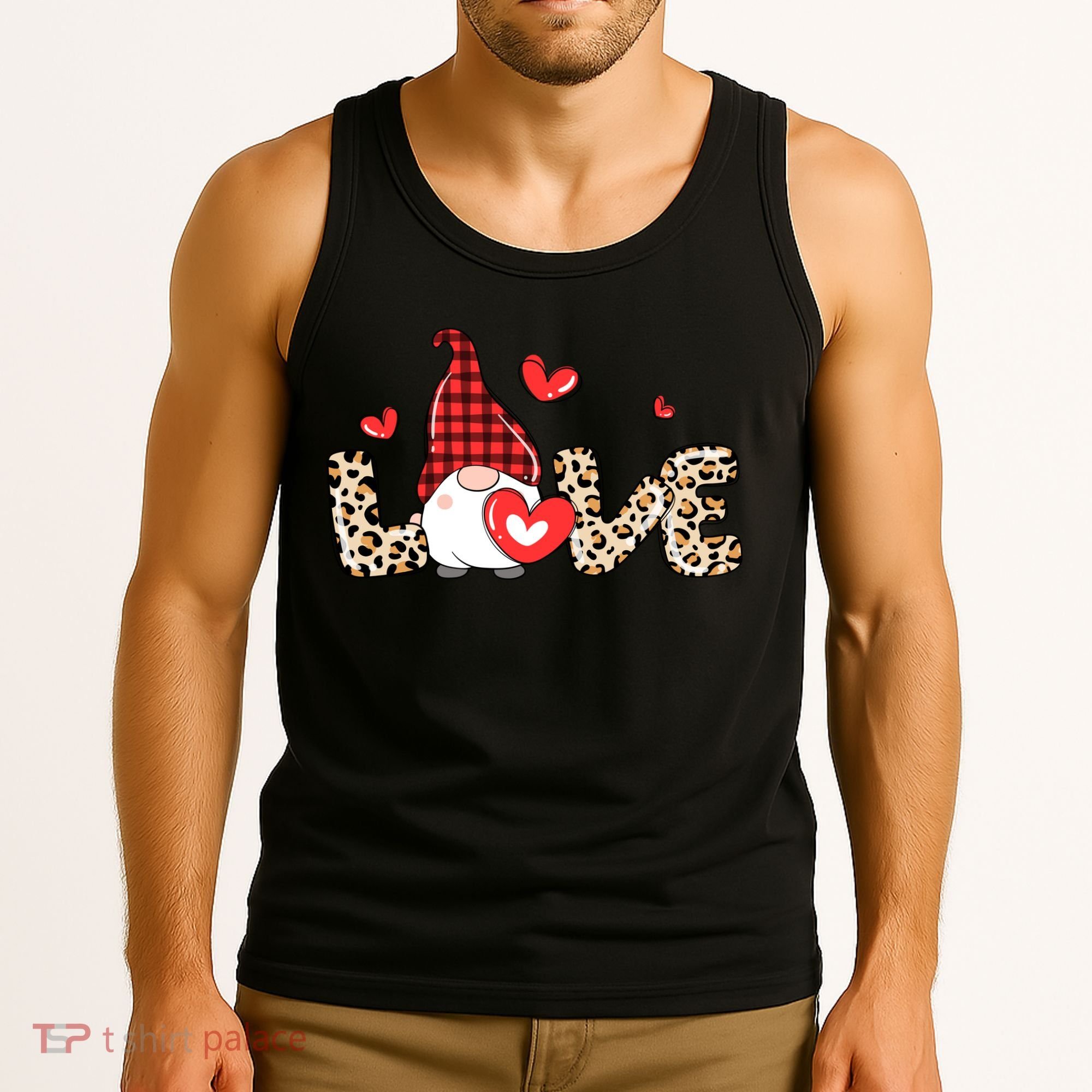 Love Gnome Valentines Day Tank Top