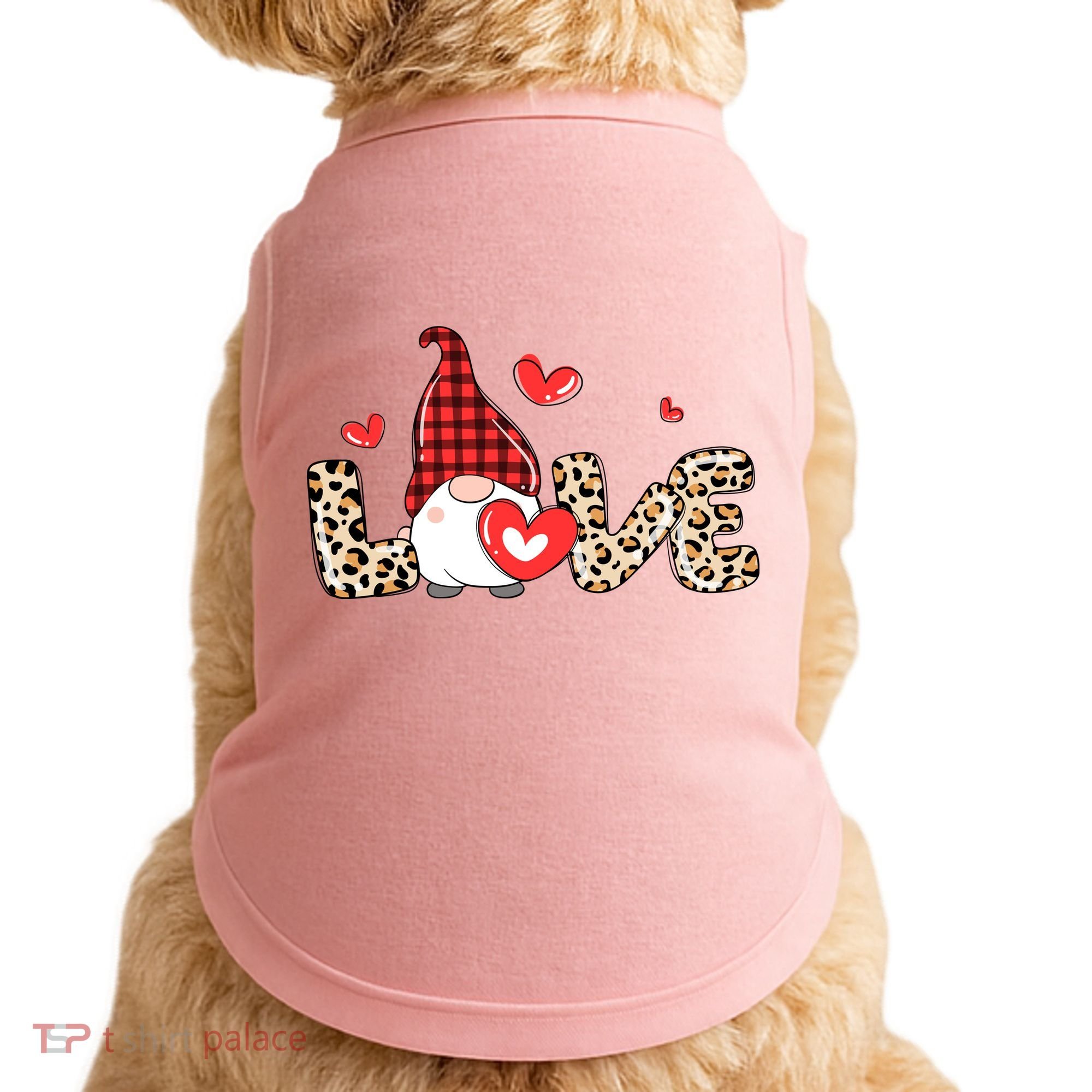 Love Gnome Valentines Day Doggie Tank