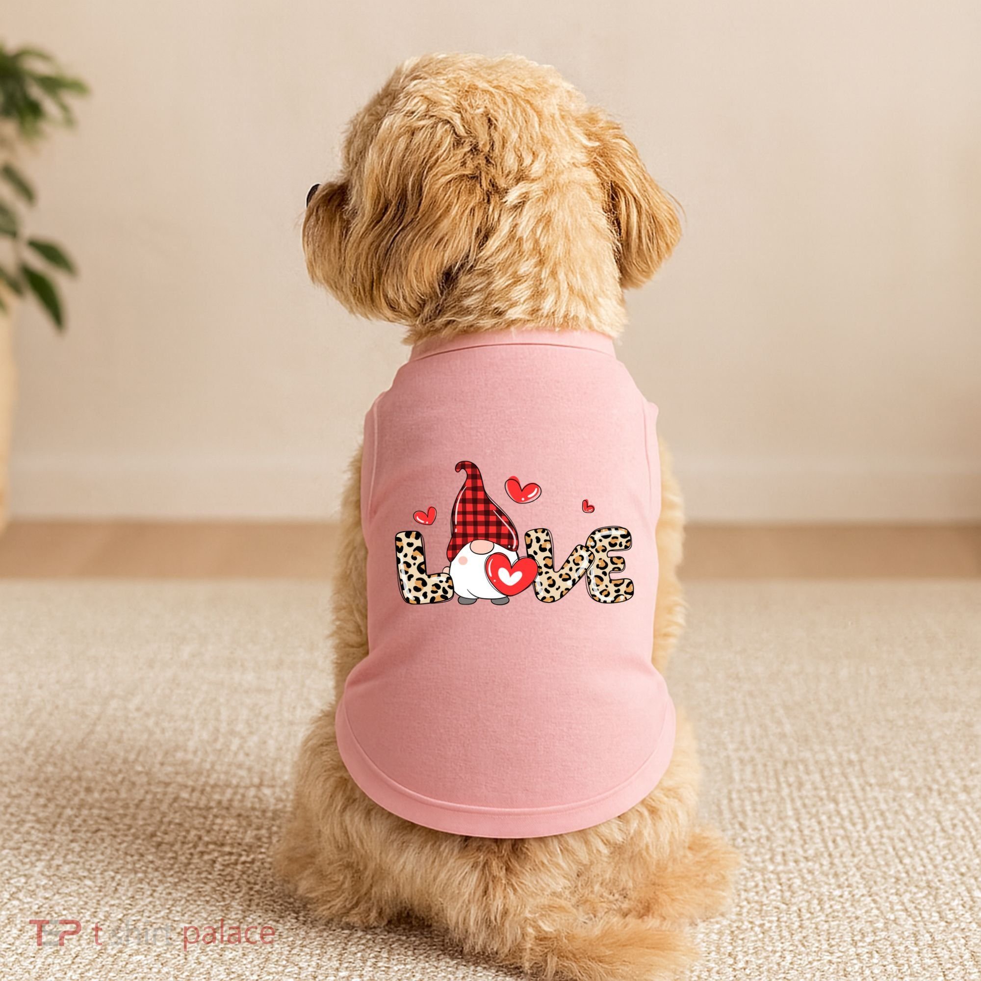Love Gnome Valentines Day Doggie Tank