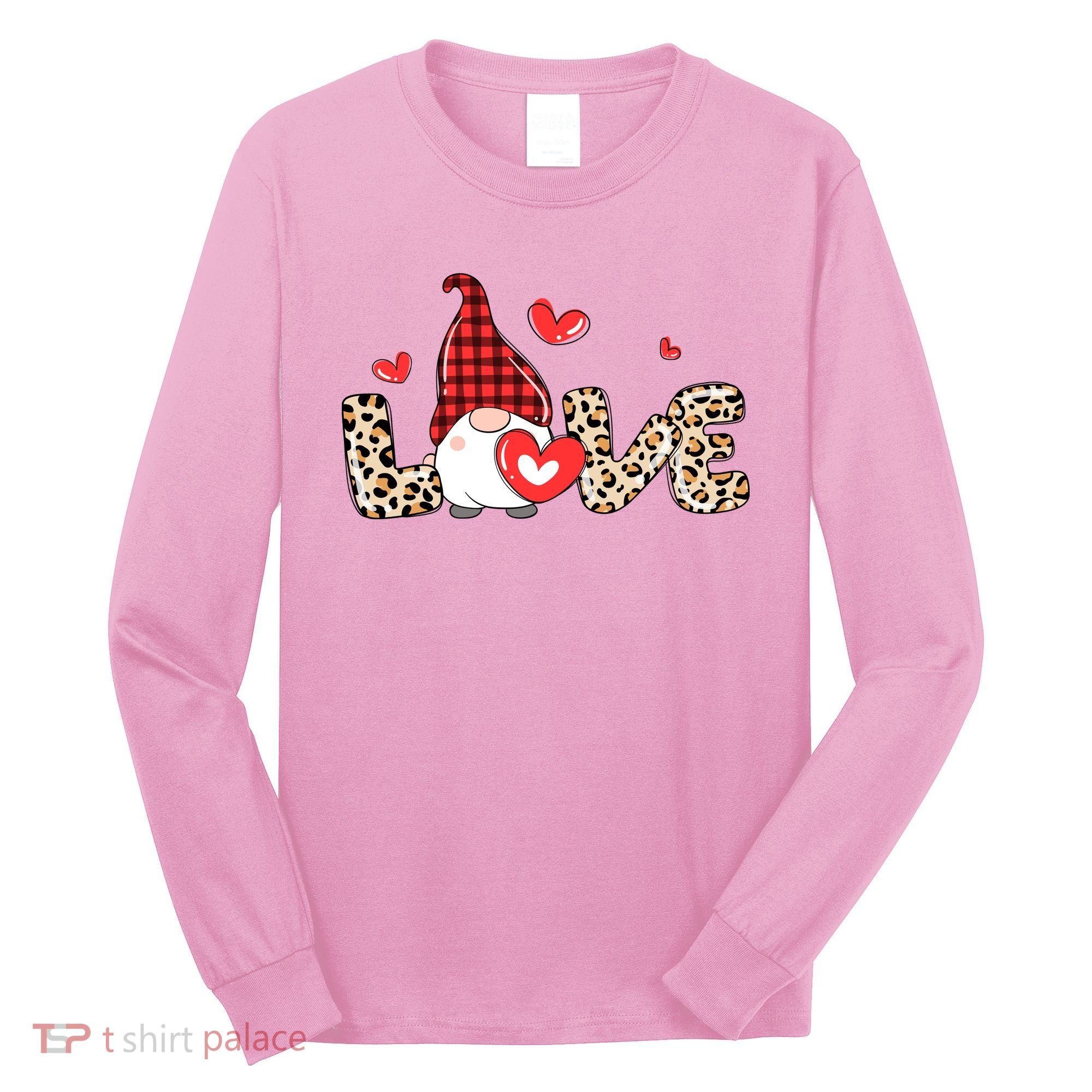 Love Gnome Valentines Day Long Sleeve Shirt