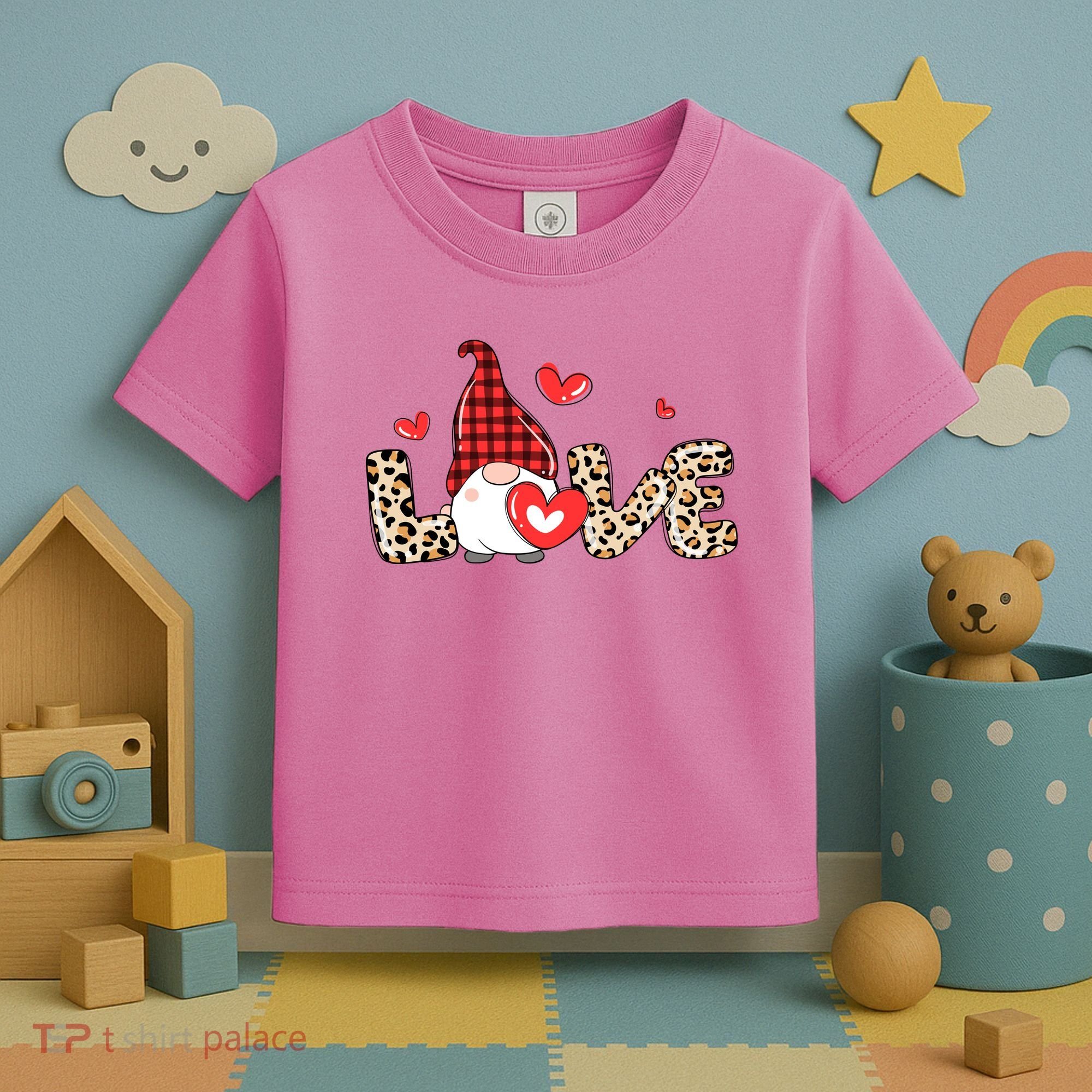 Love Gnome Valentines Day Toddler T-Shirt